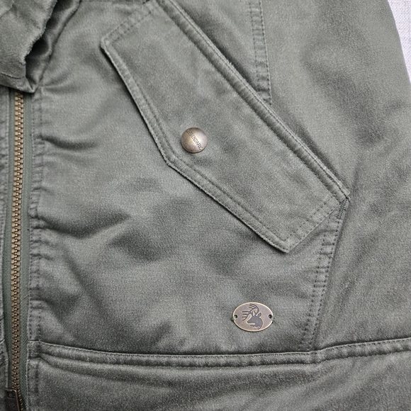 Legendary Whitetails Women Sherpa Lined Quilted Utility Jacket Olive Green Large - Picture 3 of 11